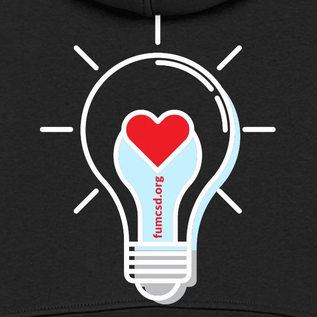 FUMCSD Heart Light Bulb - White Lines