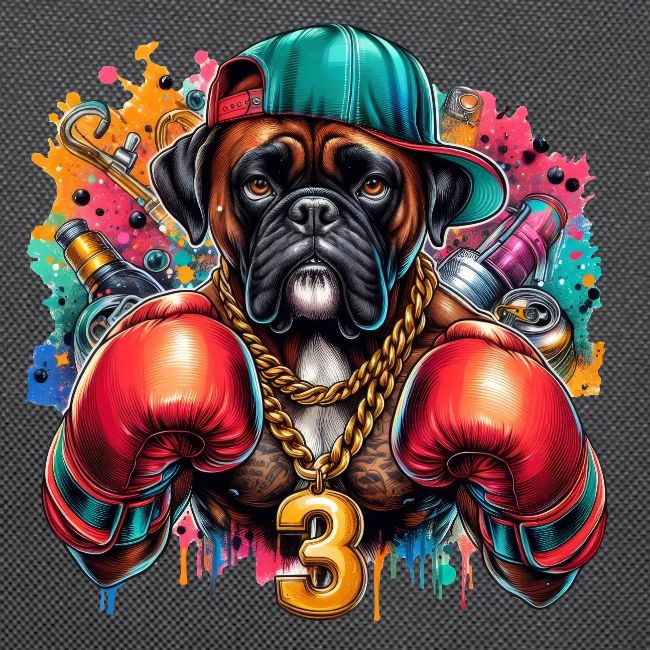 Boxer Dog Art