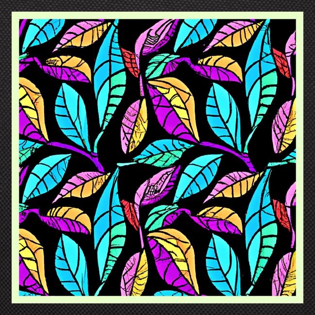 Stained Glass Leaves Design