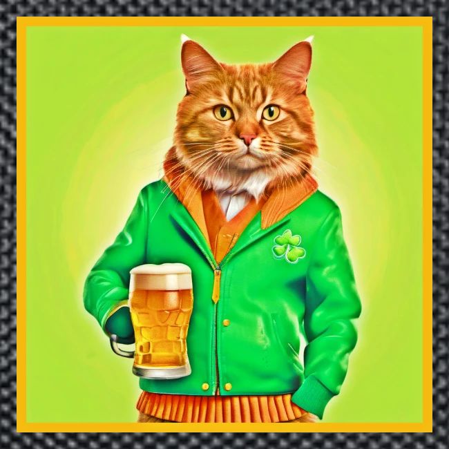Irish Day Cat: Stylish Jacket Swagger
