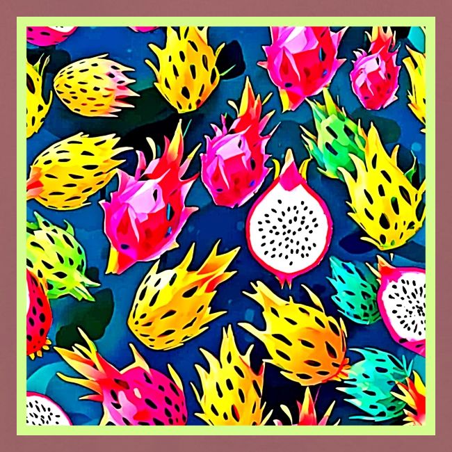 Dragon Fruit Pattern Art