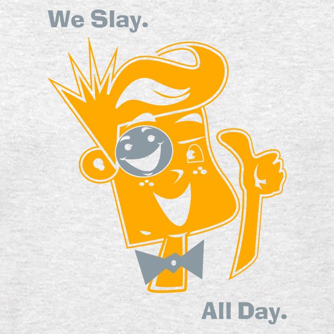 We Slay All Day Shiny Shirt Metallic Silver & Gold