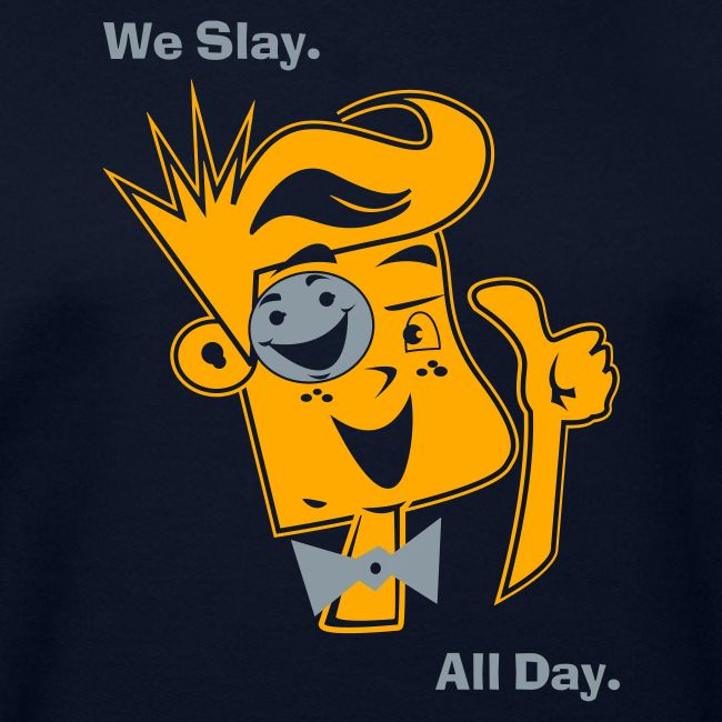 We Slay All Day Shiny Shirt Metallic Silver & Gold