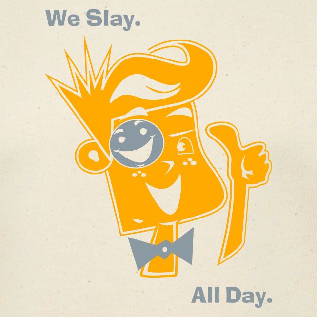 We Slay All Day Shiny Shirt Metallic Silver & Gold