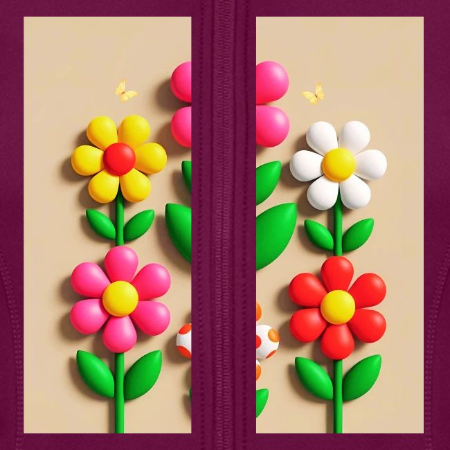 3D Flowers and Butterflies in Amber, Floral Design