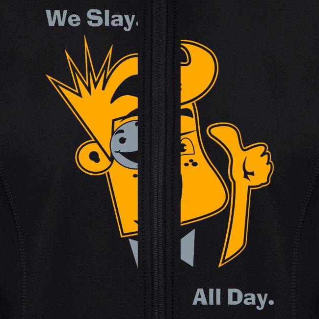 We Slay All Day Shiny Shirt Metallic Silver & Gold
