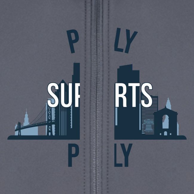 Philly Supports Philly skyline blue transparentbg