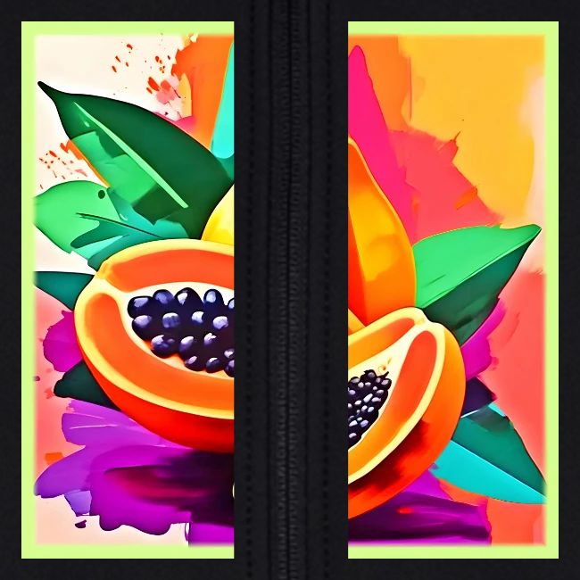 Sliced Papaya Pop Art