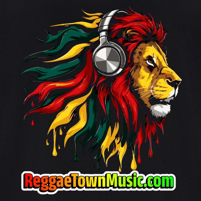 Reggae Music Radio Lion Head Soundwaves design