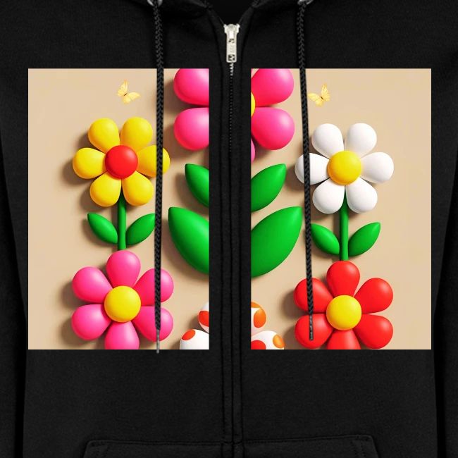 3D Flowers and Butterflies in Amber, Floral Design