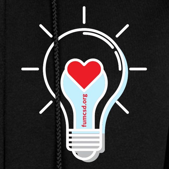 FUMCSD Heart Light Bulb - White Lines