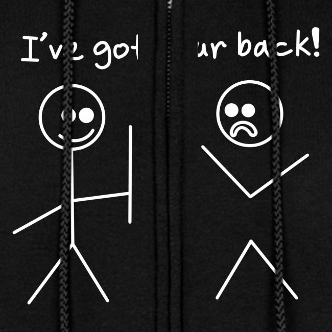 Got Your Back Stick Figure Design
