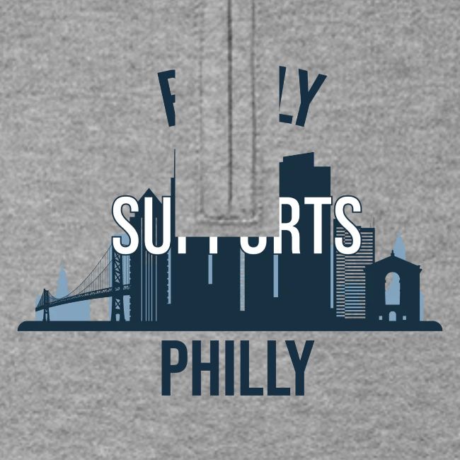 Philly Supports Philly skyline blue transparentbg