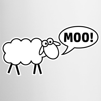 Sheep mooing - Coloured mug