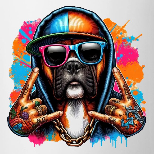 Colorful Boxer Splash Art