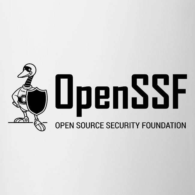 OpenSSF wide black and white logo