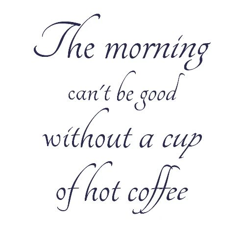 Morning Coffee Pottery - Calm Blue Typography