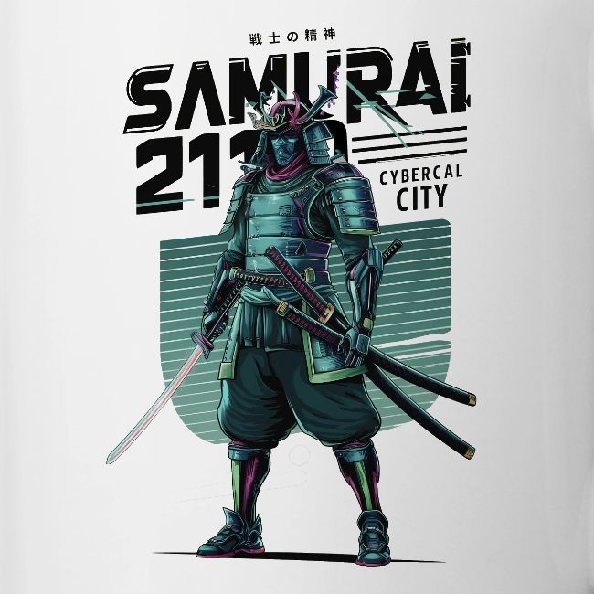 Cyber Samurai 2110: Glowing Katana Warrior