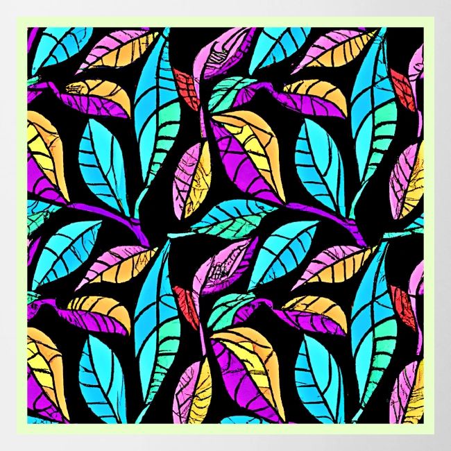 Stained Glass Leaves Design