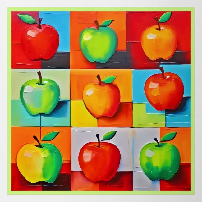 Colorful Apple Grid