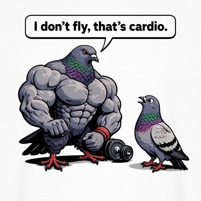 I Don't Fly That's Cardio - Pigeon Meme