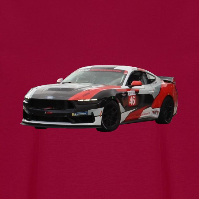 Red White and Black Mustang Racecar