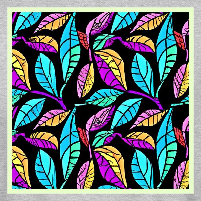 Stained Glass Leaves Design