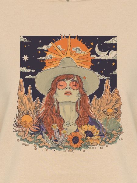 Mystic Sunflower Dreamer Illustration