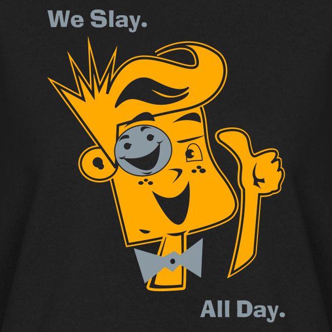 We Slay All Day Shiny Shirt Metallic Silver & Gold