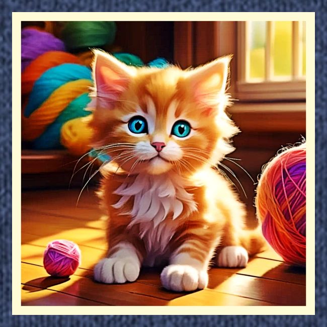 Cute Orange Kitten Art
