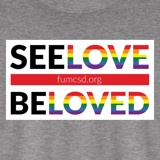 FUMCSD See Love, Be Loved: white design background