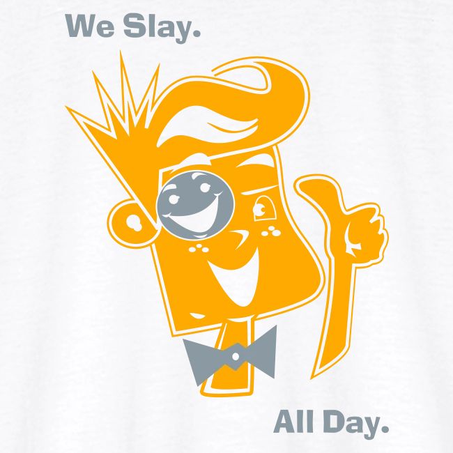 We Slay All Day Shiny Shirt Metallic Silver & Gold