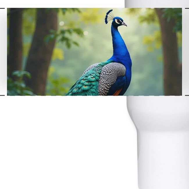 Majestic Peacock in Enchanted Forest