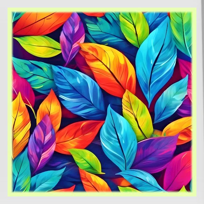 Colorful Foliage Pattern Artwork