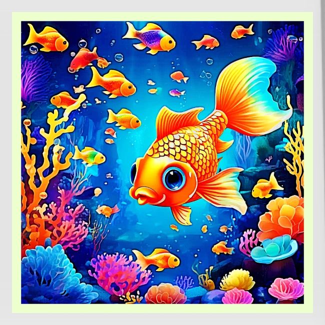 Vibrant Underwater Fish World Design
