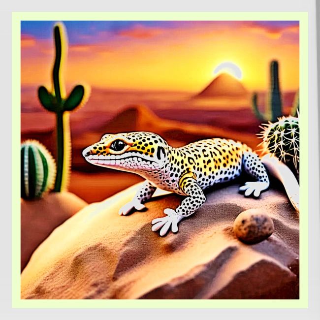 Beautiful Desert leopard Gecko Design