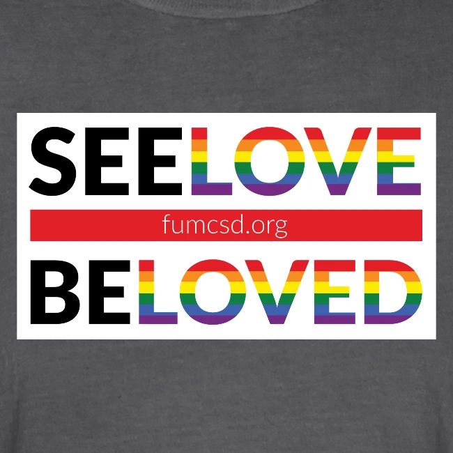 FUMCSD See Love, Be Loved: white design background