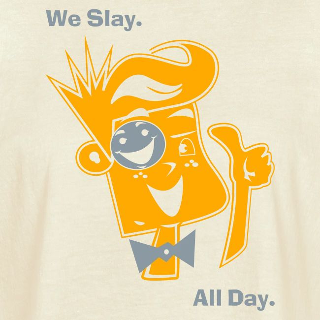 We Slay All Day Shiny Shirt Metallic Silver & Gold