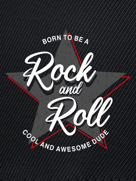 Born to Rock and Roll Star Design