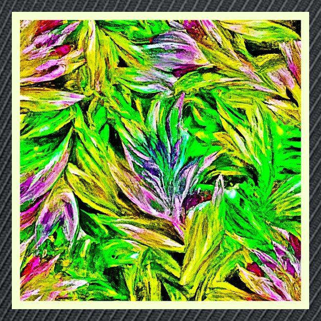 Vibrant Plant Strokes Design