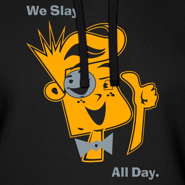 We Slay All Day Shiny Shirt Metallic Silver & Gold