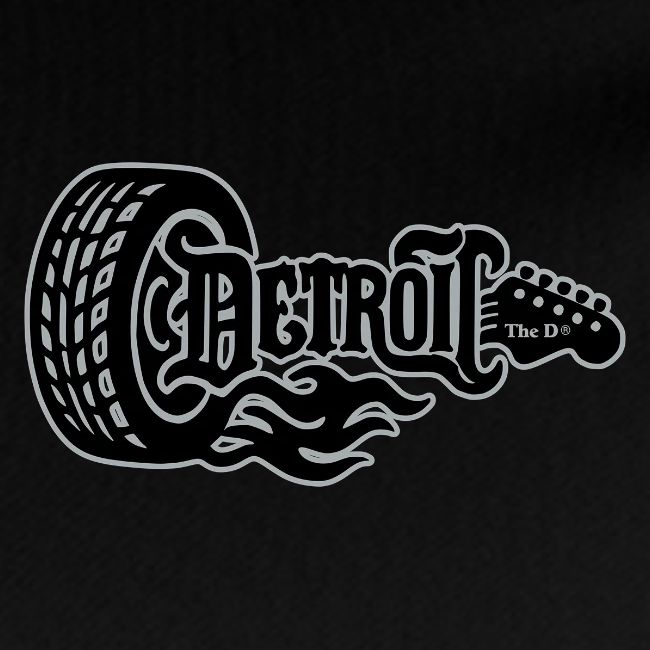 The D® - Detroit Wheel Guitar with Flames Blk Slvr