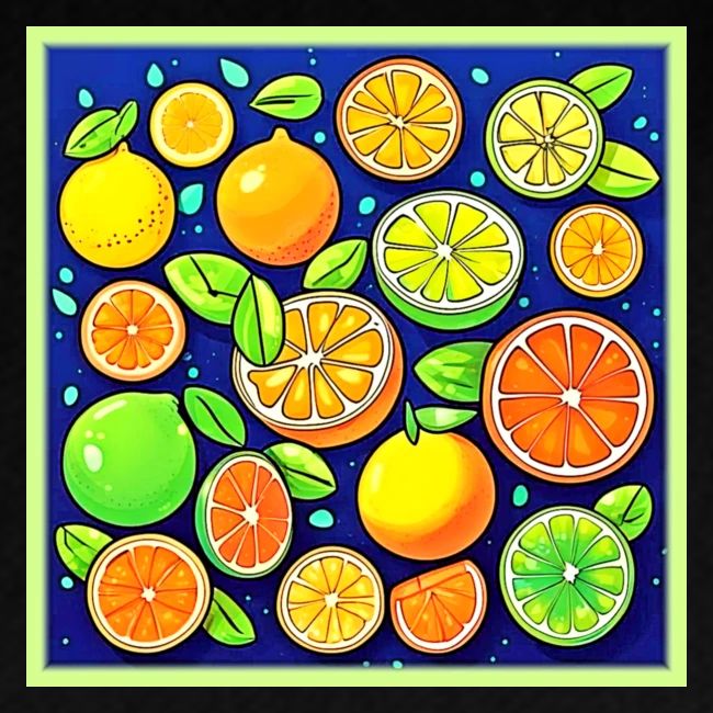 Fresh Citrus Slice Pattern
