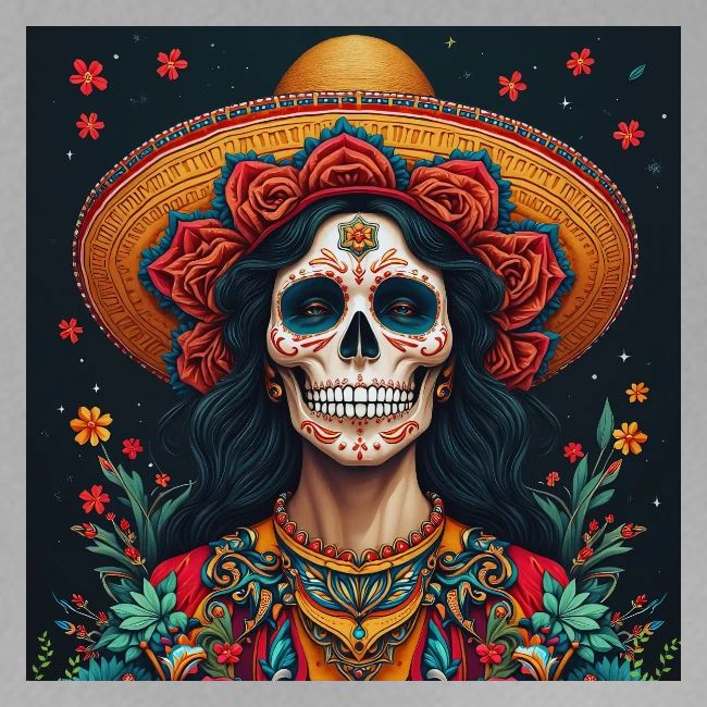 Charra Skull Art | Traditional Mexican Design