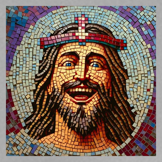 happy mosaic jesus