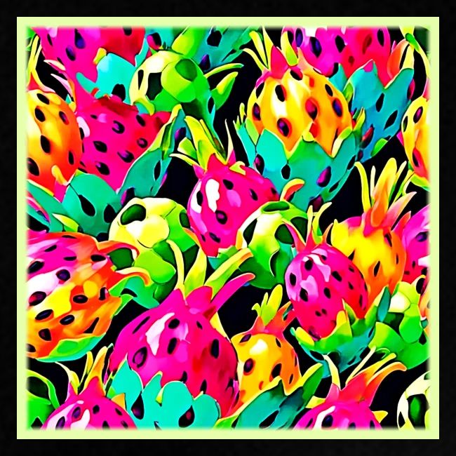 Dragon Fruit Vivid Pattern