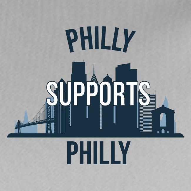 Philly Supports Philly skyline blue transparentbg