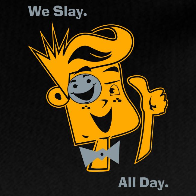 We Slay All Day Shiny Shirt Metallic Silver & Gold