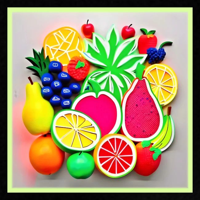 Colorful Fruit Pop Art