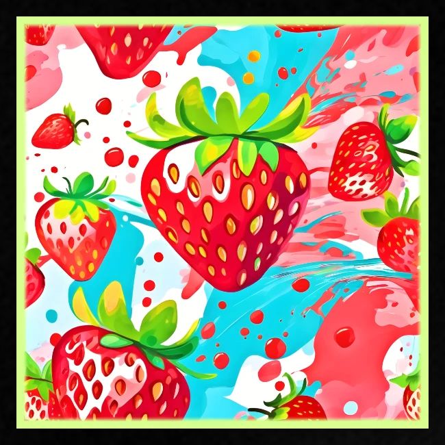 Strawberry Splash Pattern